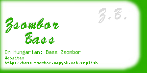 zsombor bass business card